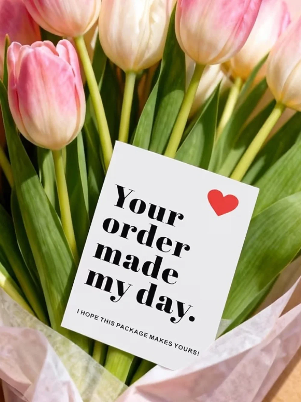 ❤️60 Premium Your Order Made My Day Thank you cards